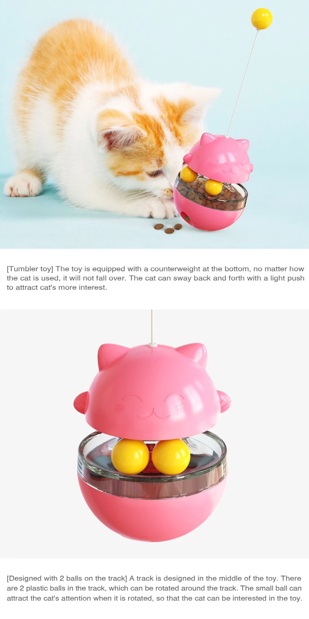 Cat Dog Toy Pet Tumbler Toy Shaking Leaking Food Container Puppy Feed Feeding Funny Cat Interactive Toy Pet Products